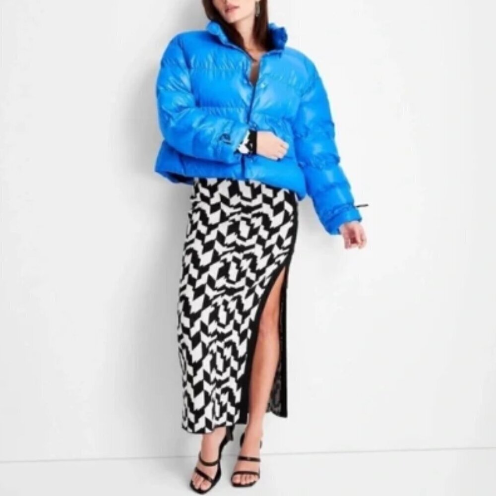 High-Rise Slit Knit Midi Skirt - Future Collective 4X